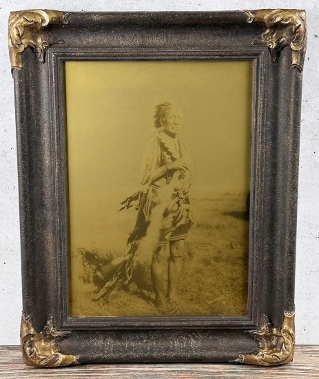 Edward Curtis Arapaho Warrior Orotone Photo