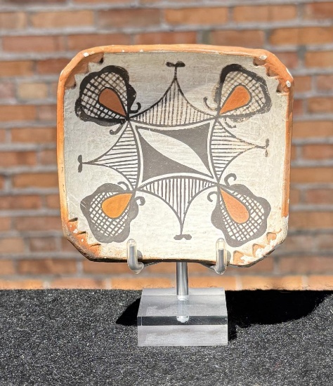 Acoma Pueblo Polychrome Cache Dish