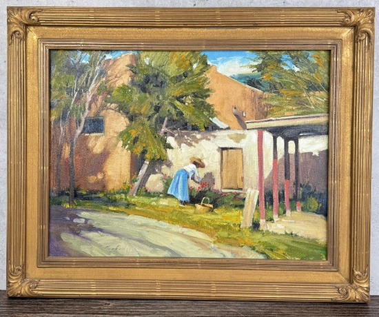 Kim Mackey Cortando Flores Painting