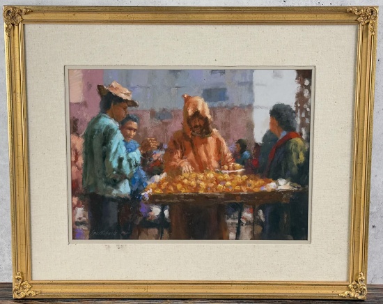 Eric Michaels Fez Morocco Orange Market Pastel
