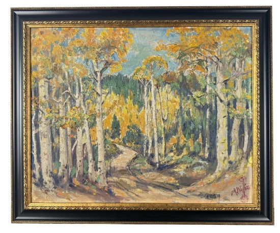 Joseph Willis Aspens of Taos Oil Painting