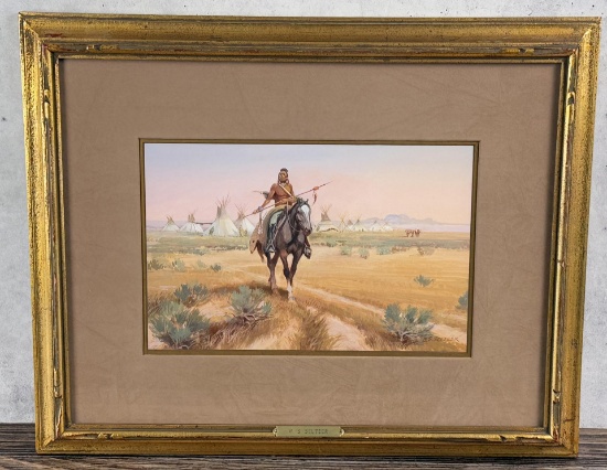 William Steve Seltzer Montana Indian Painting
