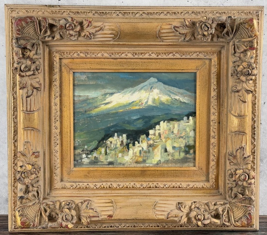 Clark Hulings Chimayo New Mexico Oil Painting