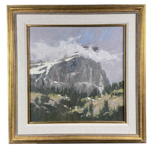 David Mayer June Storm Hallett Peak Painting
