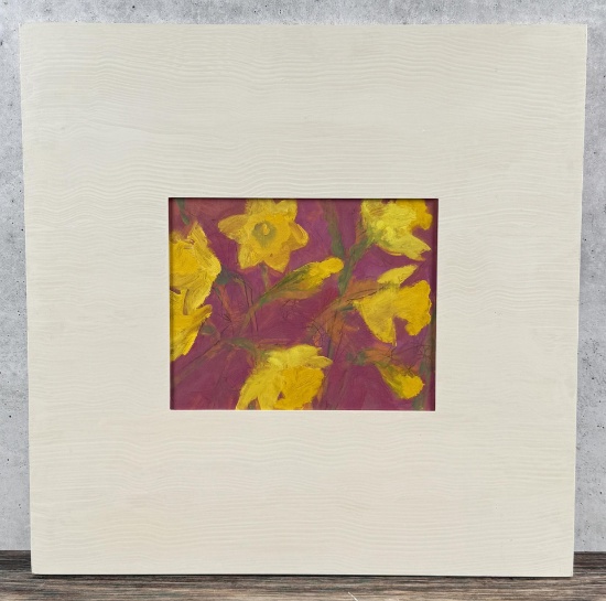 Kristi Hager Daffodils Magenta Oil Painting