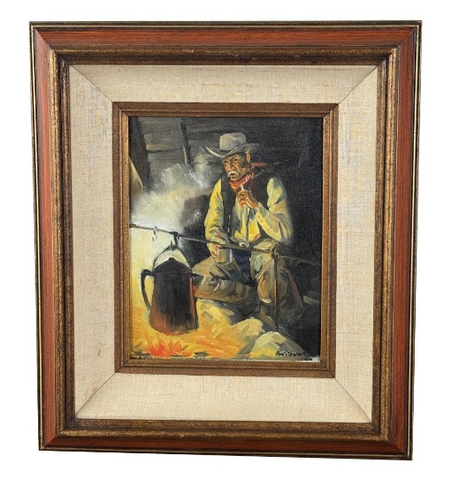 Ron Stewart Last Cup Cowboy Painting