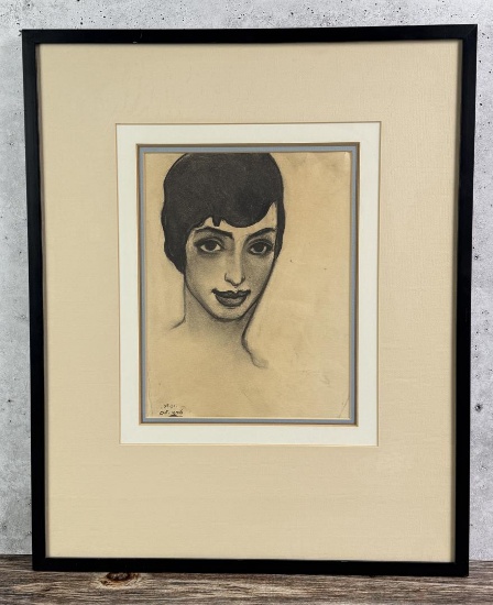Maynard Dixon Mexican Girl Oct. 1926 Drawing