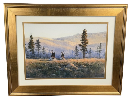 Dick Heichberger Camp in the Bitterroots Painting