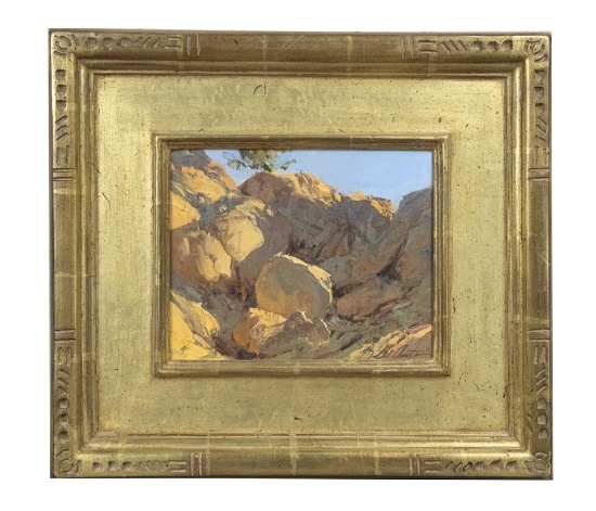 Bill Anton On a Sun Tipped Ledge Painting