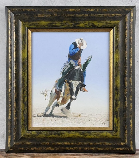 John Bye Eight Seconds Cowboy Painting