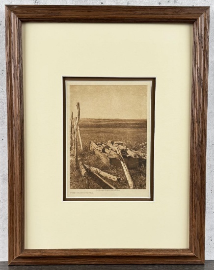 Edward Curtis Photogravure Blackfoot Burial