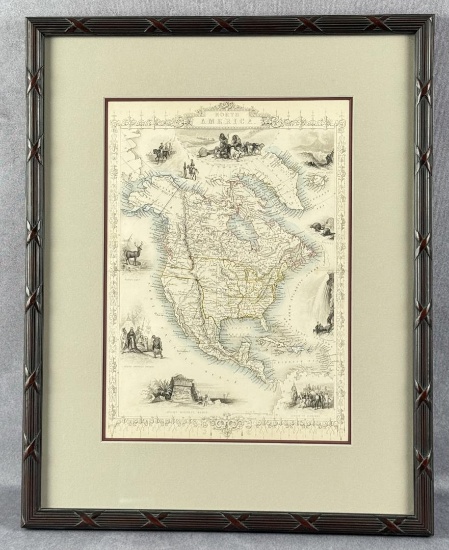 1849 Tallis Rapkin North America Map
