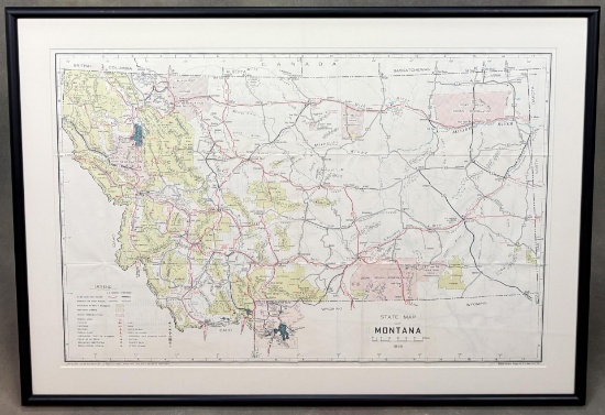 1938 State of Montana Map