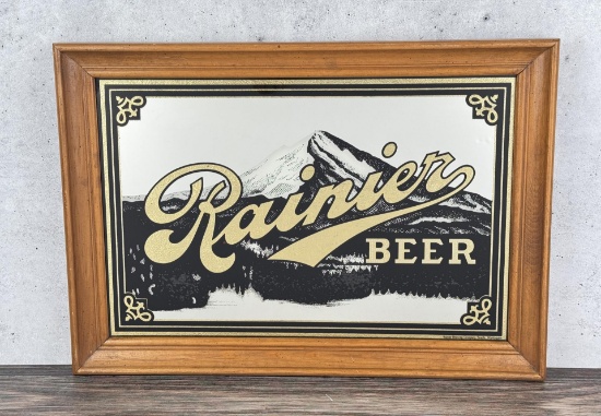 Rainier Brewing Beer Bar Mirror Sign