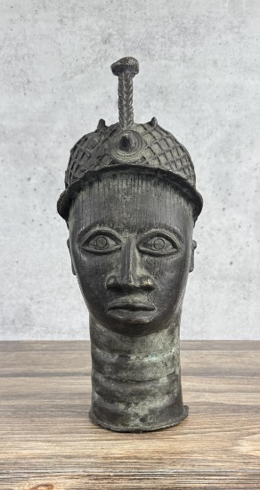 Benin Bronze Warrior Bust