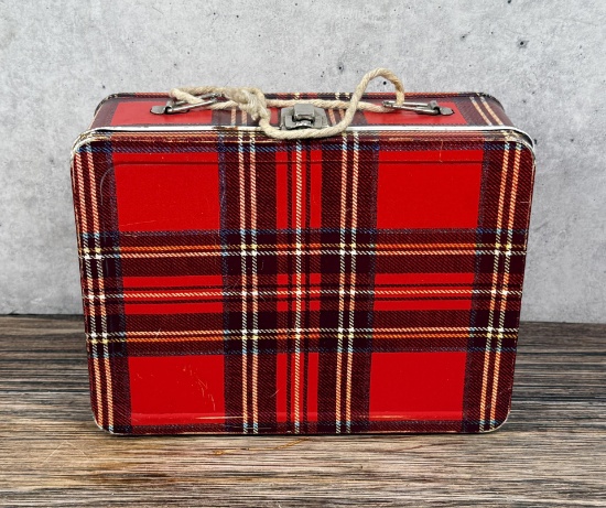 Aladdin Plaid Metal Lunchbox