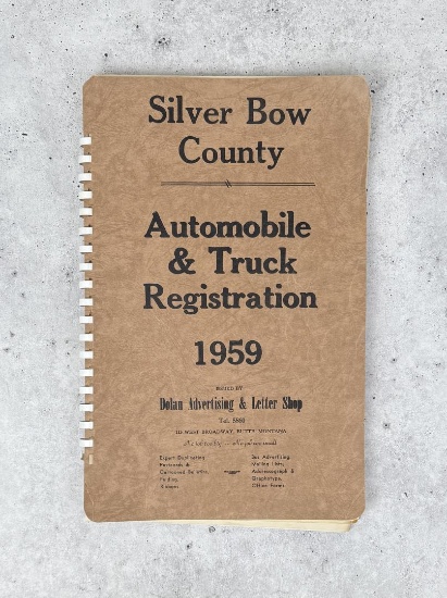 Silver Bow County Automobile Truck Registration