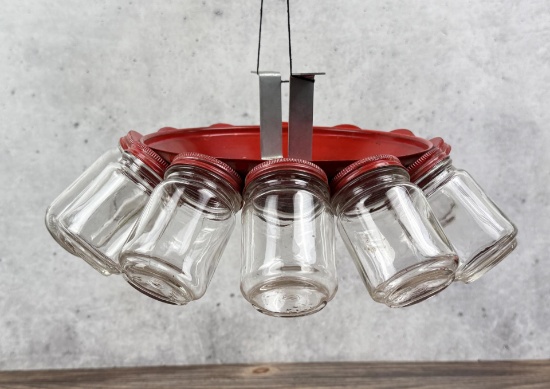 Rotating Jar Organizer Parts Storage Rack