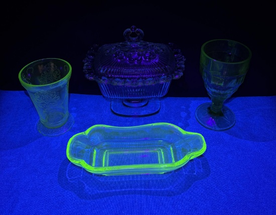 Uranium Vaseline Glass Dishes