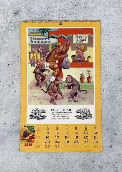 The Polar Curio Shop Nome Alaska Calendar