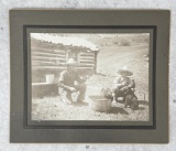 Cowboys with Pet Bears Cabinet Photo