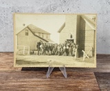 School and Church Poplar Montana Cabinet Photo