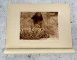 Edward Curtis Photogravure Havchach Weaving