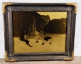 Edward Curtis At the Old Well Acoma Orotone Photo