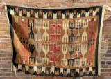 Antique Navajo Indian Yei Rug