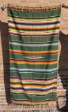 Antique Mexican Wool Serape Saltillo Blanket