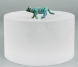 Zuni Carved Turquoise Mountain Lion Fetish