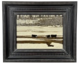 Jared Sanders April Pastures Oil on Board Painting