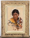 W Clarence McGrath Guatemalan Girl Painting