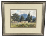 Lowell Ellsworth Smith Taos Adobe Ranch Painting