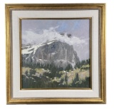 David Mayer June Storm Hallett Peak Painting