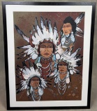 Kevin Red Star Four Sioux War Chiefs Serigraph