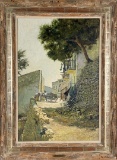 Clark Hulings Noonday Altea Spain Oil Painting