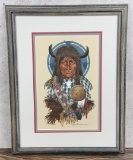 Troy Anderson Buffalo Cure Gouache Painting