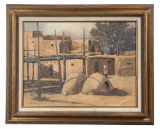 John Encinias Taos Pueblo Painting
