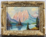 Harry L. Lopp Mount Citadel Glacier Park Painting