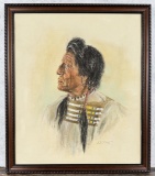 E.A. Stout Pastel Indian Drawing