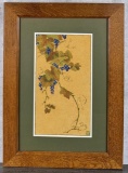 Anita Munman Japanese Grape Vine Gouache on Paper