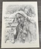 Clarence Basil Cuts the Rope Montana Print