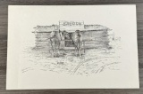 Clarence Basil Cuts the Rope Montana Print