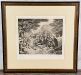Godfrey Douglas Giles Tiger Hunt Lithograph