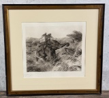 Godfrey Douglas Giles Tiger Hunt Lithograph