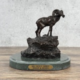 Charles M Russell Montana Bighorn Sheep Bronze