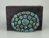 Stunning Navajo Sterling Turquoise Belt Buckle