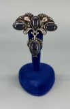 Georg Jensen Sterling Silver Labradorite Brooch