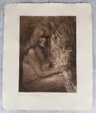 Edward Curtis Hipah With Arrow-Brush Maricopa